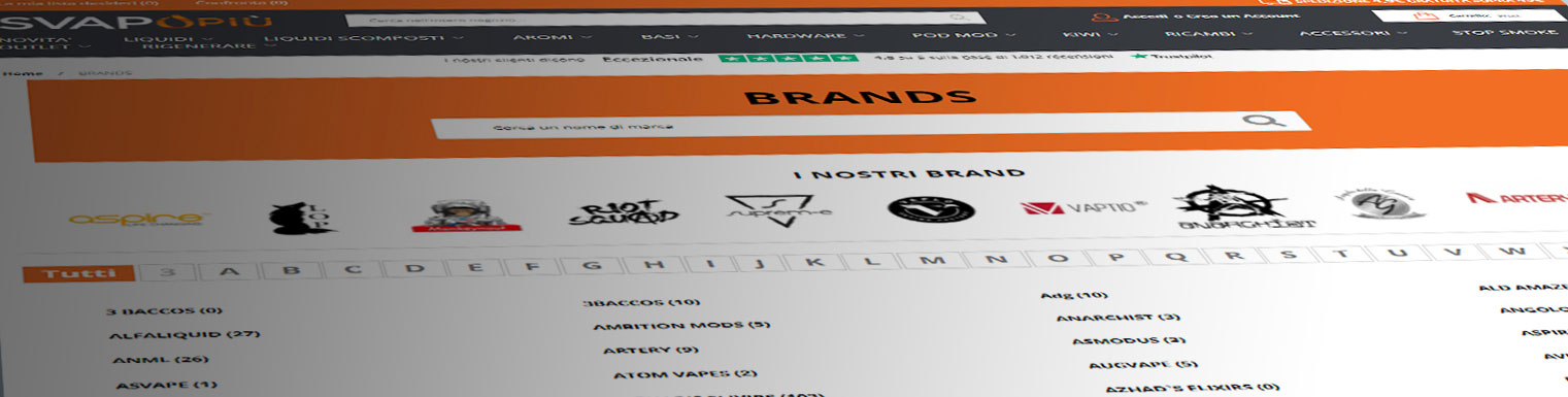 I tuoi Brand Preferiti delle Svapo